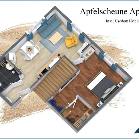 Apartmán Apfelscheune Whg 03 Mellenthin